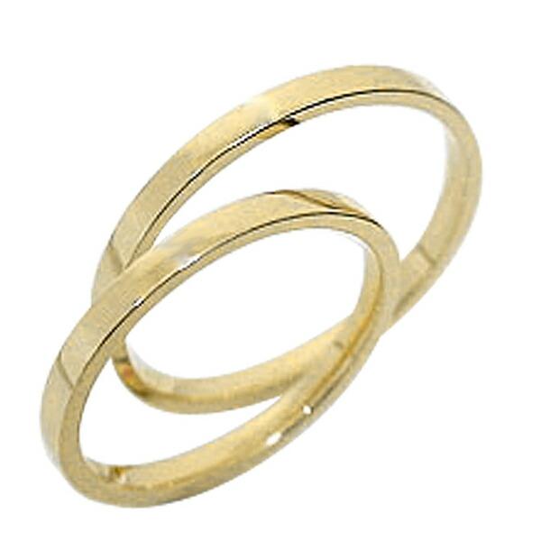 結婚指輪 ペアリング イエローゴールドK10 マリッジリング シンプル カップル 安い 注文製作 プ...