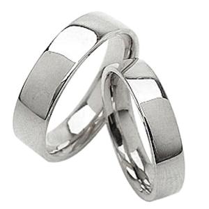 結婚指輪 平打ち 幅広 ペアリング ホワイトゴー...の商品画像