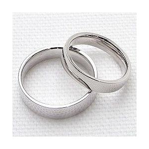 結婚指輪 平打ち 幅広 ペアリング ホワイトゴ...の詳細画像2