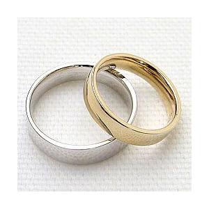 結婚指輪 平打ち 幅広 ペアリング K18YG...の詳細画像2