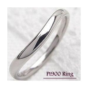 Jewelry i（ジュエリーアイ） Pt900シンプルリング カーブデザイン