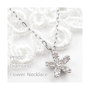 Jewelry i ネックレス レディース プラチナ フラワーネックレス  