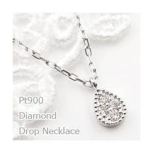 Jewelry i（ジュエリーアイ） プラチナ ドロップ ネックレス 