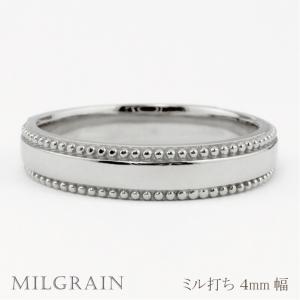 Jewelry i（ジュエリーアイ） ミル打ち リング 5mm幅 プラチナ 指輪