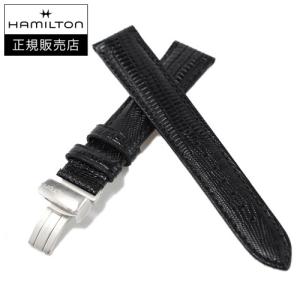 新品　ハミルトン　ベンチュラ　ベルト　17ミリ　純正部品 HAMILTON H690244101/ベンチュラ用ブラックプレスカーフベルト