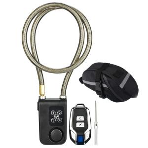 バイク 自転車 盗難防止 ワイヤレス アラーム バッグ付