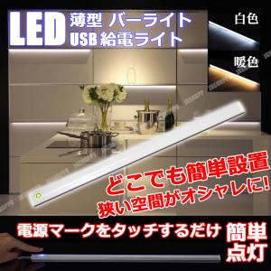 LED ライト バーライト 薄型 USB式 照明 卓上ライト USBライト