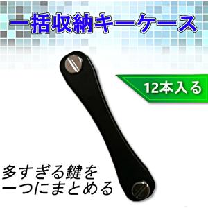 最大12本収納可能 キーケース 一括収納 スリム コンパクト 鍵 ブラック 黒 メンズ