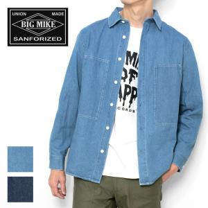 BIG MIKE（ビッグマイク） 長袖シャツ メンズ シャンブレーシャツ