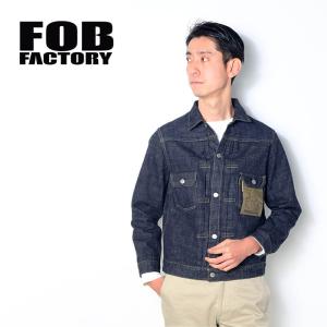 FOB FACTORY エフオービーファクトリー G3 DENIM 2ND JK デニムジャケット F2378 デニム ジーンズ ジージャン 牛革 ビンテージ ワンウォッシュ