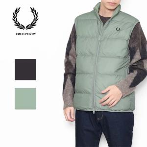 FRED PERRY フレッドペリー インシュレイティド ジレ J4566 ダウンベスト ダウン ジャケット ジップ アウター 中綿 メンズ レディース ユニセックス シンプル｜jxt-style