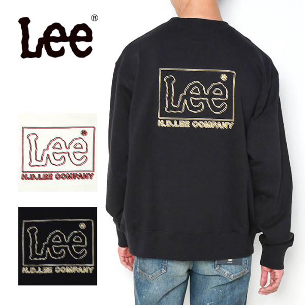 LEE リー Leeロゴ バックエンブロイダリースウェット 刺繍ロゴ LT3218 クルーネック 柔...