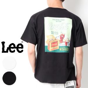 LEE リー  半袖 Tシャツ バックプリント LT3083 新作 プリントT 半袖Tシャツ teeシャツ メンズ 白 ホワイト 黒 ブラック カジュアル おしゃれ ブランド｜