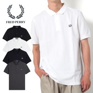 FRED PERRY フレッドペリー ワンポイント 無地 半袖 ポロシャツ M6000 メンズ  白 黒 きれいめ シンプル 定番 ブランド｜jxt-style
