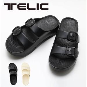 TELIC W-BUCKLE2 テリック ダブルバックル サンダル ブラック アイボリー 夏 健康サンダル 厚底 疲れにくい 室内 タウンユース 5cm リカバリーサンダル｜jxt-style