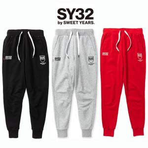 SY32 by SWEETYEARS シールド ロゴスウェットパンツ [Lot/TNS1714] メンズ ズボン サッカー スポーツ カジュアル