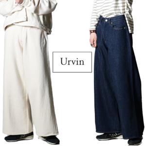 URVIN アービン CAMILLE ワイド パンツ UP14040 レディース  デニム ホワイト 綿 日本製 国産 児島ジーンズ｜jxt-style