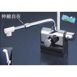 KF3008RSJ　KVK　デッキ形サーモスタット式シャワー　伸縮自在パイプ　右ハンドル仕様