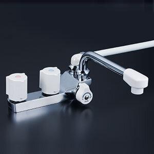 KVK 水栓 ケーブイケー KVK KF207N デッキ型一時止水付2ハンドル