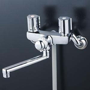 KVK KF100G3N KVK 一時止水付2ハンドルシャワー 150mmパイプ 一般地用