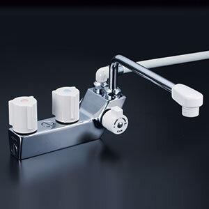 KF207RN　KVK　デッキ形一時止水付２ハンドルシャワー（右側シャワー）　一般地用