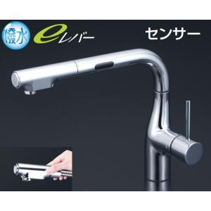 KVK KM6071ECHS KVK シングルシャワー付混合栓(センサー付) 撥水