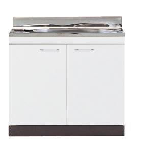 【法人様限定】V46-80　ニッサンハロー　家庭用セクショナルキッチン　V-type　一槽流し台　左...