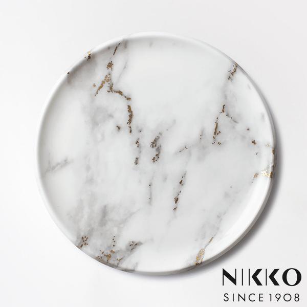 NIKKO(ニッコー) MARBLE GREY(マーブルグレー) 24cmプレート 〈11402-0...