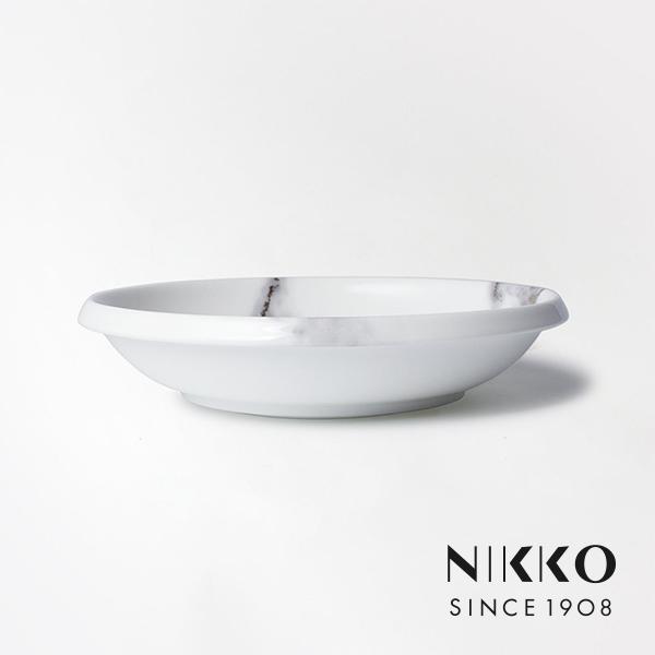 NIKKO(ニッコー) MARBLE GREY(マーブルグレー) 23cmディーププレート 〈114...