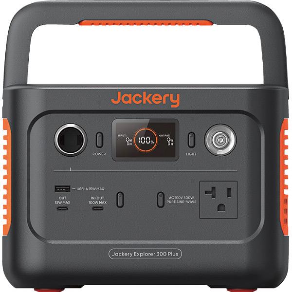 Jackery ポータブル電源 300Plus 〈JE-300B〉  LEDライト 防災グッズ 初節...