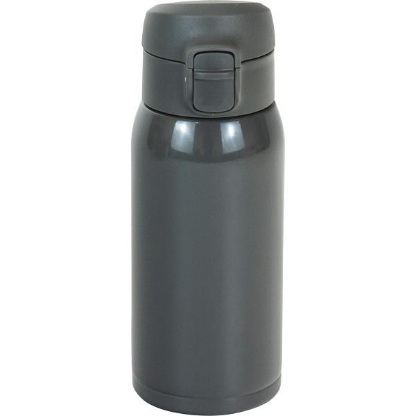 モテコ ワンタッチ栓マグボトル(350ml) グレー 〈RH-1673〉 〔A5〕 ステンレスボトル