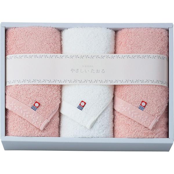 やさしいたおる フェイスタオル3枚セット ピンク 〈YT-24330〉 タオルギフト sg25