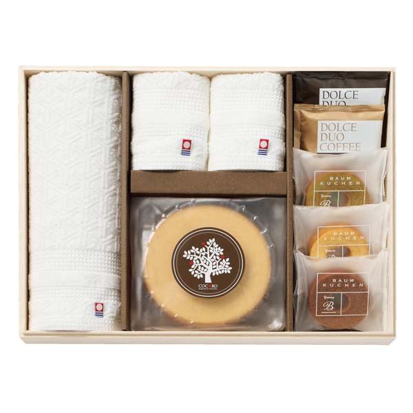 ココロ 今治タオル・バウムクーヘンセット 〈COCO-A50〉 SG-r8a