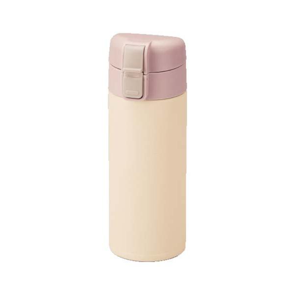 モルン 軽量ワンタッチステンレスボトル(350ml) ライトベージュ 〈JYSTB350LB〉 SG...
