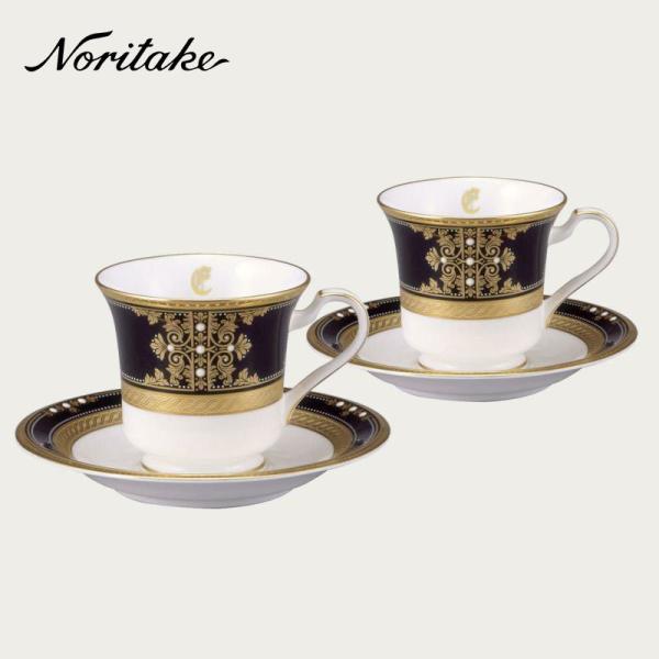 イブニングマジェスティ アメリカンカップ＆ソーサーペア イニシャル入り ノリタケ Noritake ...