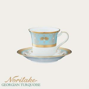 ノリタケ Noritake ジョージアンターコイズ アメリカ碗皿ペアセット 