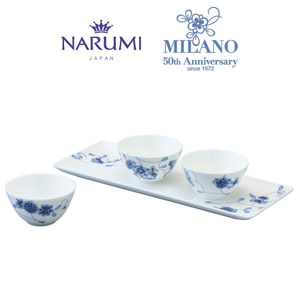 ミラノ・デュオ トリオボウル＆プレート 4点セット NARUMI(ナルミ) 〈97154-23355...