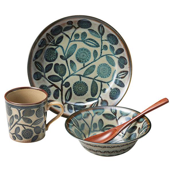 当日出荷 在庫限り クラシコ ライフセット(スプーン付)(花とオリーブ) 〈04781〉 M-mod...