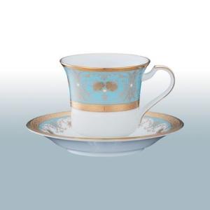 ノリタケ カップ＆ソーサーペア ジョージアンターコイズ 〈4857J
