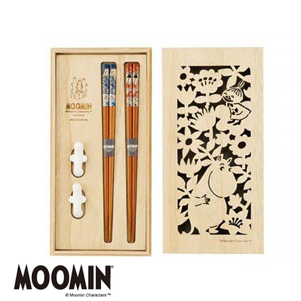 ペア箸 箸置き セット 木箱入 MOOMIN ムーミンシリーズ 〈MM8500-842H〉 ギフト ...