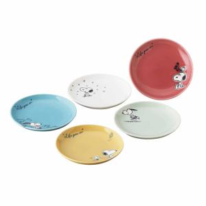 ファイブプレートセット スヌーピー シーズン 〈SN610-57〉 山加商店 スヌーピー お皿 セット 皿 14cm 5枚セット