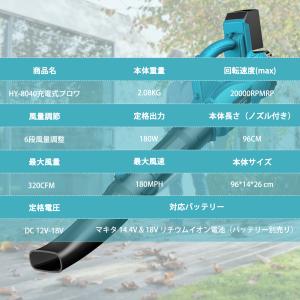 ブロワー 充電式 コードレス 強力 ハイパワー...の詳細画像4
