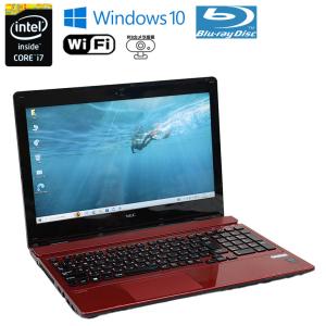 あすつく 限定1台 NEC LaVie NS700/A Windows10 Core i7 5500U 2.40GHz メモリ8GB HDD1TB 無線LAN WEBカメラ レッド 中古