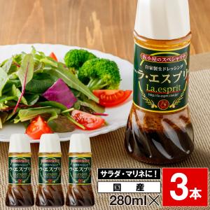 (最短当日出荷) ドレッシング ラ・エスプリ La.esprit 280ml 3本 送料無料 セット 鹿児島県 調味料 玉ねぎ にんにく｜情熱畑 Yahoo!店