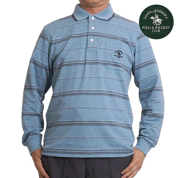 シニア メンズ ポロシャツ 長袖  ボーダー 紳士服 父の日 プレゼント ギフト 40代 50代 6...