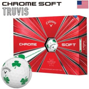 キャロウェイ 2018 CHROME SOFT TRUVIS (クロムソフト トゥルービス) ボール 1ダース [SHAMROCK(クローバー)柄] USA直輸入品