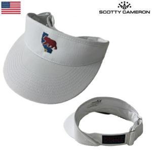 スコッティキャメロン サンバイザー メンズ Cali Bear Visor ホワイト 028788 Scotty Cameron USA直輸入品｜jypers