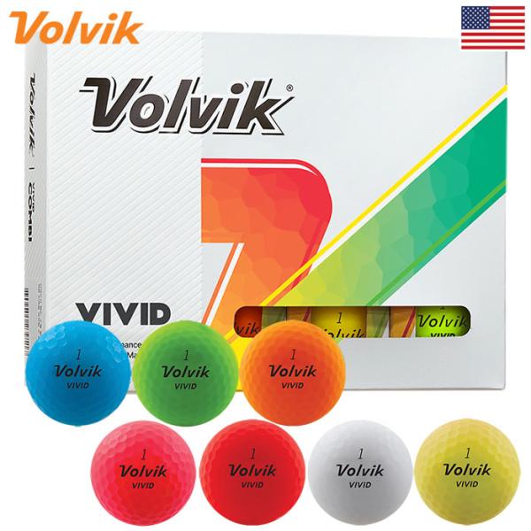 ボルビック Volvik 2024 New VIVID マットカラー ボール 1ダース(12球入) ...