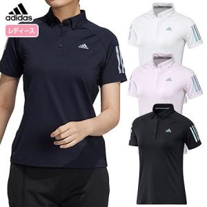 アディダス スリーストライプス 半袖ストレッチボタンダウンシャツ VS980 レディース adidas 日本正規品 2022春夏モデル｜jypers