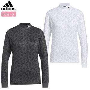 アディダス パームリーフプリント モックネック L/Sストレッチシャツ MKS46 レディース adidas 2023秋冬モデル 日本正規品｜jypers